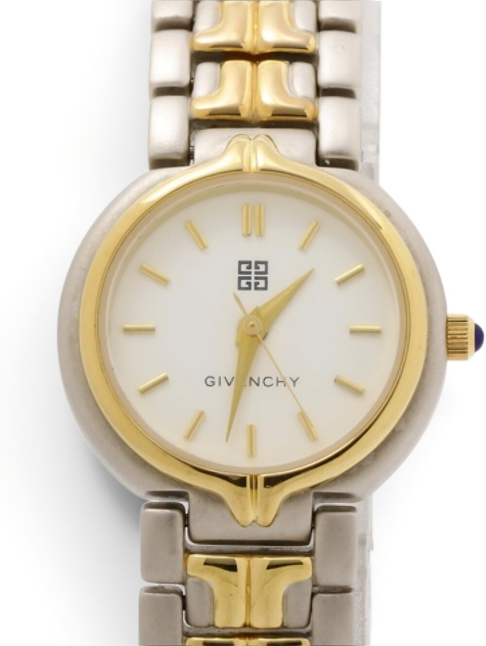 Givenchy Watch Two-Tone Gold and Silver Round Dial Womena